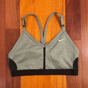 Nike | Grey & Black Sports Bra w/ Sheer Side Panels NWOT | Size Large